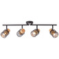 Preview: Brilliant Santy Spotrohr, 4-flammig E14 Schwarz Natur 99398/76