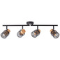 Preview: Brilliant Santy Spotrohr, 4-flammig E14 Schwarz Natur 99398/76