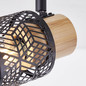 Preview: Brilliant Santy Spotrohr, 4-flammig E14 Schwarz Natur 99398/76