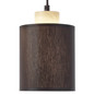 Preview: Brilliant Vonnie Pendelleuchte, 4-flammig E27 Schwarz Holz Made in Europe, FSC 99413/76