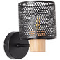 Preview: Brilliant Santy Wandleuchte E14 Schwarz Natur 99417/76