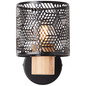 Preview: Brilliant Santy Wandleuchte E14 Schwarz Natur 99417/76