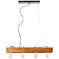 Preview: Brilliant Calandra Pendelleuchte, 4-flammig E27 Schwarz Holz FSC® 99451/76