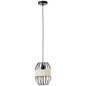 Preview: Brilliant Slope Pendelleuchte 23cm E27 Schwarz Natur 99478/76