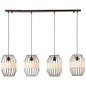 Preview: Brilliant Slope Pendelleuchte, 4-flammig E27 Schwarz Natur 99480/76
