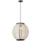 Preview: Brilliant Tanah Pendelleuchte 47cm E27 Schwarz Natur 99484/76
