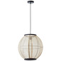 Preview: Brilliant Tanah Pendelleuchte 47cm E27 Schwarz Natur 99484/76