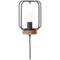Preview: Brilliant Tosh Wandleuchte mit Zuleitung E27 Antik Holz Schwarz Korund FSC® 99499/66
