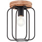 Preview: Brilliant Tosh Deckenleuchte 20cm E27 Antik Holz Schwarz Korund FSC® 99500/66
