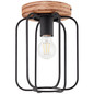 Preview: Brilliant Tosh Deckenleuchte 20cm E27 Antik Holz Schwarz Korund FSC® 99500/66