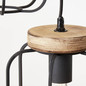 Preview: Brilliant Tosh Pendelleuchte, 3-flammig (Rondell) E27 Antik Holz Schwarz Korund FSC® 99502/66