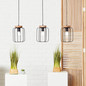 Preview: Brilliant Tosh Pendelleuchte, 3-flammig (Reihe) E27 Antik Holz Schwarz Korund FSC® 99503/66