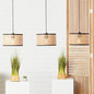 Preview: Brilliant Wiley Pendelleuchte, 3-flammig E27 Holz Hell Schwarz 99534/09