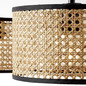 Preview: Brilliant Wiley Pendelleuchte, 3-flammig E27 Holz Hell Schwarz 99534/09