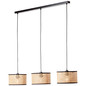 Preview: Brilliant Wiley Pendelleuchte, 3-flammig E27 Holz Hell Schwarz 99534/09