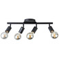 Preview: Brilliant Tiffany Strahlerrohr, 4-flammig E27 Schwarz Matt 99683/06