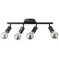 Preview: Brilliant Tiffany Strahlerrohr, 4-flammig E27 Schwarz Matt 99683/06