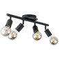 Preview: Brilliant Tiffany Strahlerrohr, 4-flammig E27 Schwarz Matt 99683/06