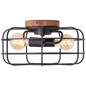 Preview: Brilliant Gwen Deckenleuchte 40cm E27 Antik Holz Schwarz Korund FSC® 99707/66