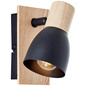 Preview: Brilliant Daintree Wandspot E14 Schwarz Natur FSC® 99710/76