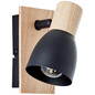 Preview: Brilliant Daintree Wandspot E14 Schwarz Natur FSC® 99710/76