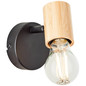 Preview: Brilliant Kerry Wandspot E27 Schwarz Natur 99714/76