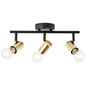 Preview: Brilliant Kerry Spotrohr, 3-flammig E27 Schwarz Messing 99715/72