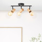 Preview: Brilliant Kerry Spotrohr, 3-flammig E27 Schwarz Natur 99715/76