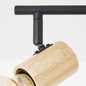 Preview: Brilliant Kerry Spotrohr, 3-flammig E27 Schwarz Natur 99715/76