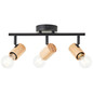 Preview: Brilliant Kerry Spotrohr, 3-flammig E27 Schwarz Natur 99715/76