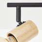 Preview: Brilliant Kerry Spotrohr, 6-flammig E27 Schwarz Natur 99716/76