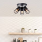 Preview: Brilliant Kamolo Spotrondell, 3-flammig E27 Schwarz Matt 99725/76