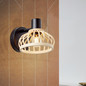 Preview: Brilliant Norah Wandspot E14 Schwarz Natur 99737/76