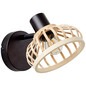 Preview: Brilliant Norah Wandspot E14 Schwarz Natur 99737/76