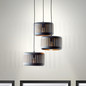 Preview: Brilliant Tyas Pendelleuchte, 3-flammig (Rondell) E27 Schwarz Gold 99801/86