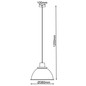Preview: Brilliant Erena Pendelleuchte 38cm E27 Hellgrün FSC® 99836/63