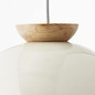 Preview: Brilliant Nalam Pendelleuchte 35cm E27 Holz Hell Grau 99888/70