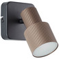Preview: Brilliant Cadiz LED Wandleuchte 1-flammig GU10 10W/5W Warmweiß Schwarz Matt Bronze Gebürstet G01410/76