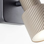 Preview: Brilliant Cadiz LED Wandleuchte 1-flammig GU10 10W/5W Warmweiß Schwarz Matt Bronze Gebürstet G01410/76