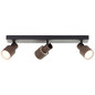 Preview: Brilliant Cadiz LED Spotbalken, 3-flammig GU10 10W/5W Warmweiß Schwarz Matt Bronze Gebürstet G01416/76