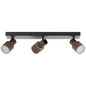 Preview: Brilliant Cadiz LED Spotbalken, 3-flammig GU10 10W/5W Warmweiß Schwarz Matt Bronze Gebürstet G01416/76