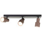 Preview: Brilliant Cadiz LED Spotbalken, 3-flammig GU10 10W/5W Warmweiß Schwarz Matt Bronze Gebürstet G01416/76