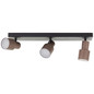 Preview: Brilliant Cadiz LED Spotbalken, 3-flammig GU10 10W/5W Warmweiß Schwarz Matt Bronze Gebürstet G01416/76