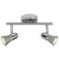 Preview: Brilliant Sanny LED Spotrohr, 2-flammig GU10 7W/3W Warmweiß Eisen Chrom G15413/77