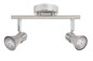 Preview: Brilliant Sanny LED Spotrohr, 2-flammig GU10 7W/3W Warmweiß Eisen Chrom G15413/77