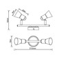 Preview: Brilliant Sanny LED Spotrohr, 2-flammig GU10 7W/3W Warmweiß Eisen Chrom G15413/77