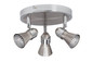 Preview: Brilliant Sanny LED Spotrondell, 3-flammig GU10 7W/3W Warmweiß Eisen Chrom G15434/77