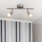 Preview: Brilliant Loona LED Spotrohr, 2-flammig GU10 3W/3W Warmweiß Eisen G28813/13