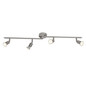 Preview: Brilliant Loona LED Spotrohr, 4-flammig, drehbar GU10 3W/3W Warmweiß Eisen G28832/13