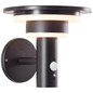 Preview: Brilliant Garvina LED Außenwandleuchte mit Solar und Bewegungsmelder 3W Warmweiß IP44 Schwarz Solar, Bewegungsmelder G40405/06